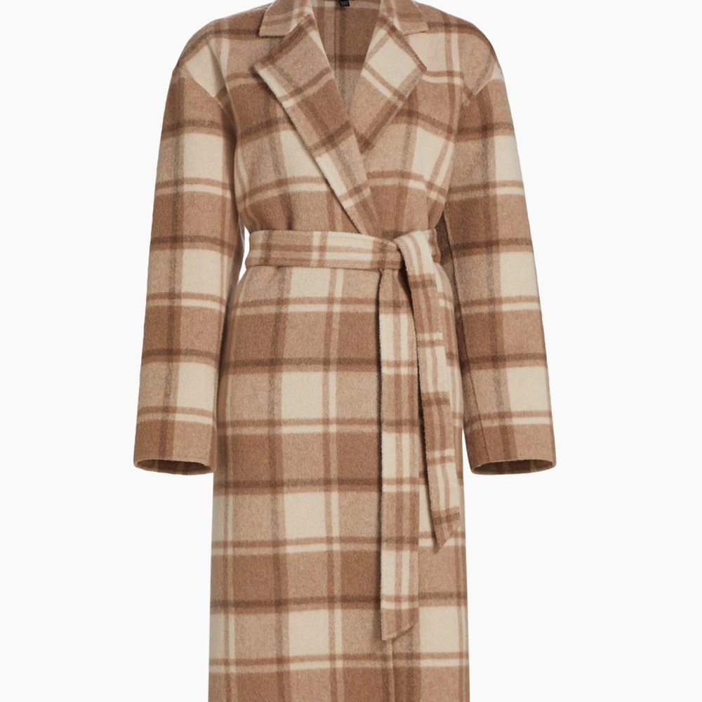 ATM Anthony Thomas Melillo Tan and Cream Cape with Shawl Collar